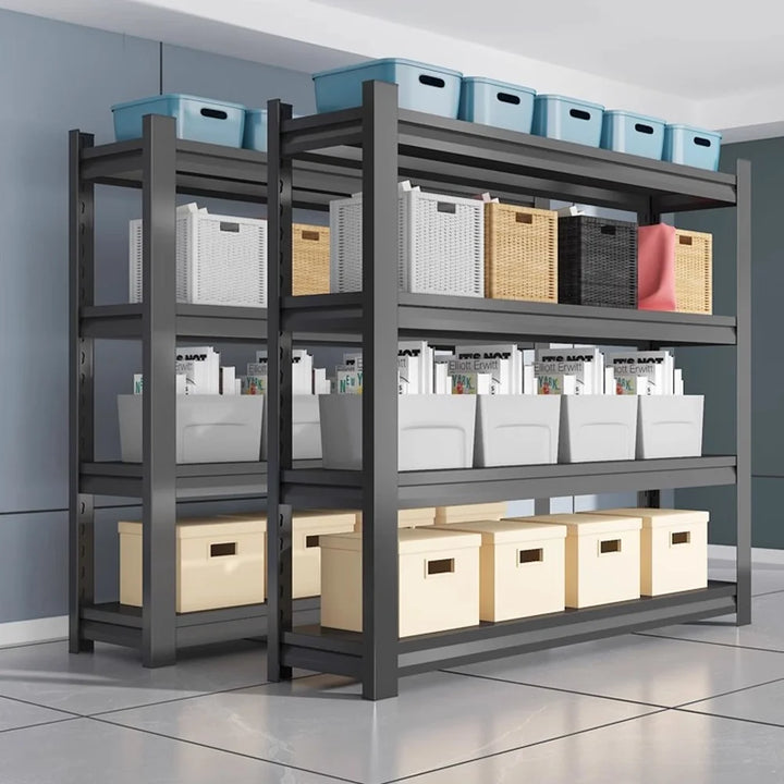 3/4 Tier storage rack Shelving Heavy Duty, Adjustable supermarket shelves carbon steel warehouse racks household storage racks - Vogue Vista UK
