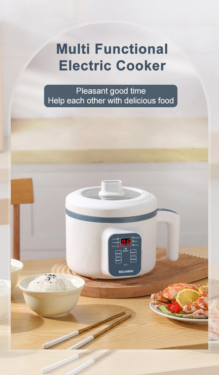 1.7L Electric Rice Cooker Single Double Layer 220V Multi Cooker Non-Stick Smart Mechanical MultiCooker Steamed Rice Pot For Home - Vogue Vista UK