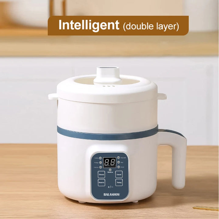 1.7L Electric Rice Cooker Single Double Layer 220V Multi Cooker Non-Stick Smart Mechanical MultiCooker Steamed Rice Pot For Home - Vogue Vista UK