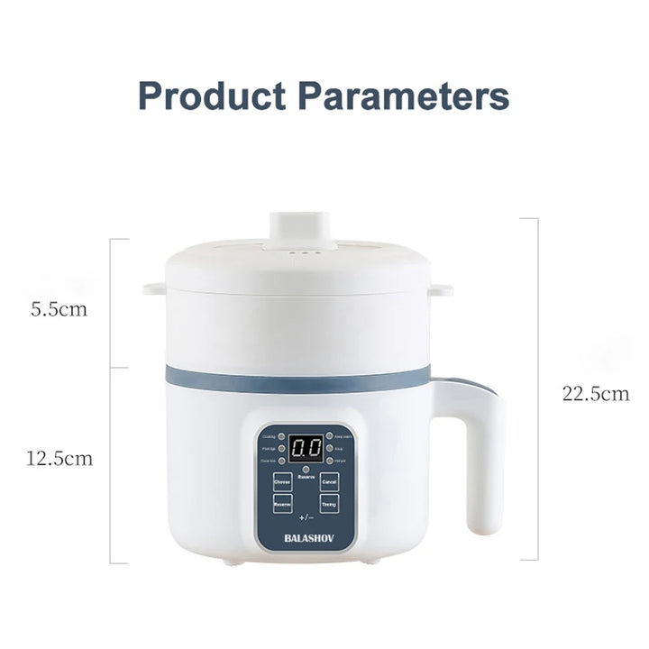 1.7L Electric Rice Cooker Single Double Layer 220V Multi Cooker Non-Stick Smart Mechanical MultiCooker Steamed Rice Pot For Home - Vogue Vista UK