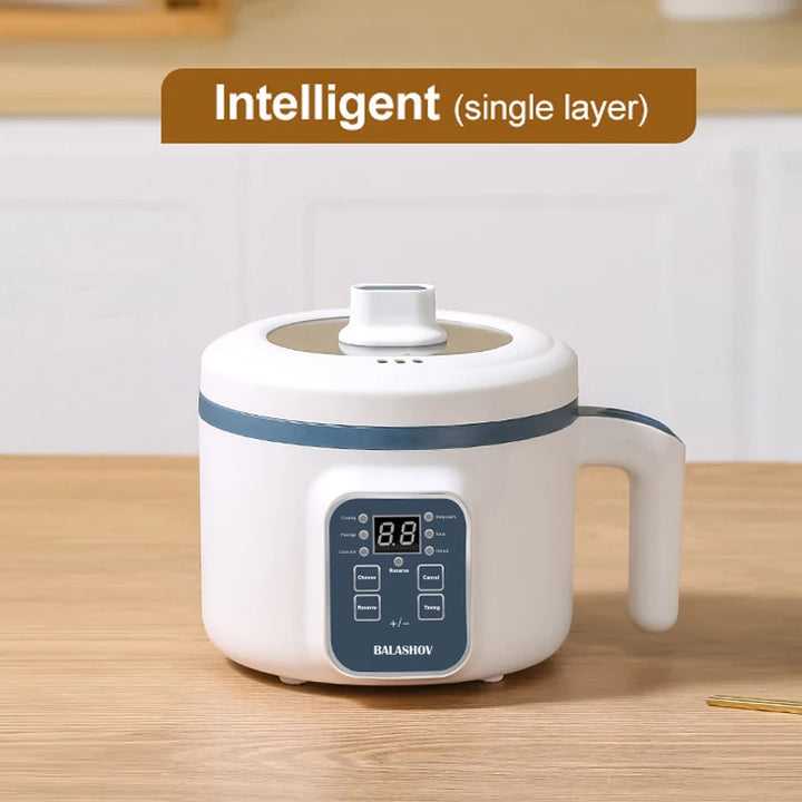 1.7L Electric Rice Cooker Single Double Layer 220V Multi Cooker Non-Stick Smart Mechanical MultiCooker Steamed Rice Pot For Home - Vogue Vista UK