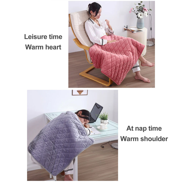 Heated Shawl Wearable USB Electric Blanket Wearable USB Electric Blanket Heating Blanket with Timing Function 3 Gear Adjustment - Vogue Vista UK