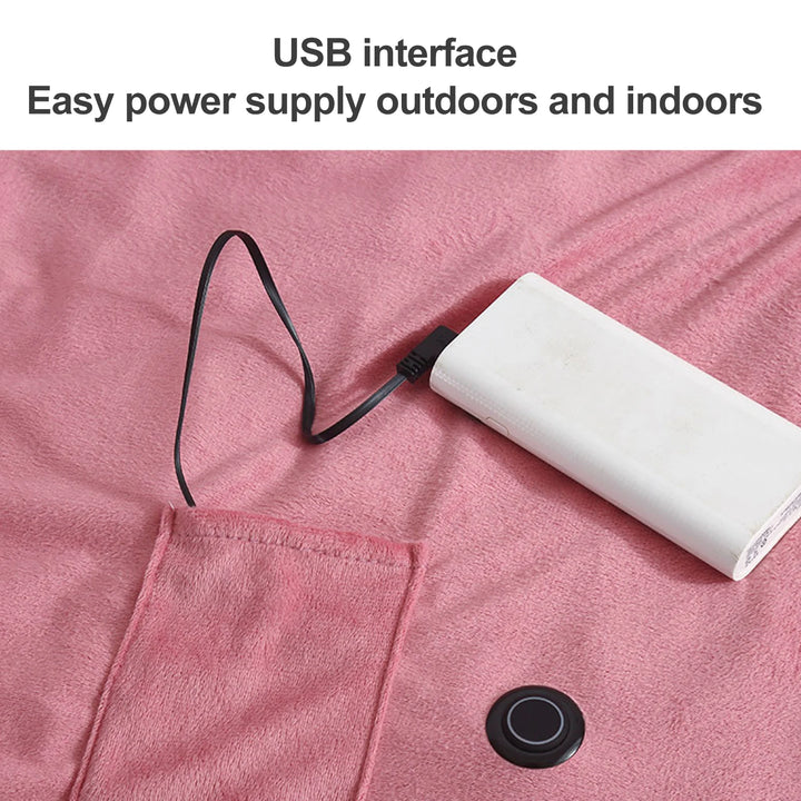 Heated Shawl Wearable USB Electric Blanket Wearable USB Electric Blanket Heating Blanket with Timing Function 3 Gear Adjustment - Vogue Vista UK