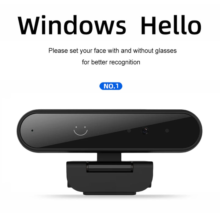 Identification Login Web Camera 2MP 1080P Computer Webcam for Windows 10/11 Hello USB Computer Web Camera for Desktop Laptop PC - Vogue Vista UK