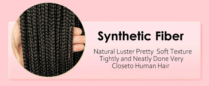 New Arrivals 36'' Cornrow Braided Wigs Knotless Box Braids Wigs with Baby Hair Full Lace 360 Braid Wig for Women Female wig - Vogue Vista UK