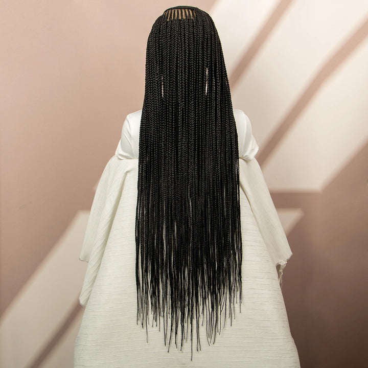 New Arrivals 36'' Cornrow Braided Wigs Knotless Box Braids Wigs with Baby Hair Full Lace 360 Braid Wig for Women Female wig - Vogue Vista UK