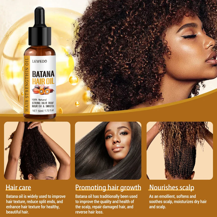 Batana Oil 100% Pure African Hair Growth Oil Batana Hair Growth Mask Butter Anti Hair Loss Break Black Hair Regrowth Treatment - Vogue Vista UK