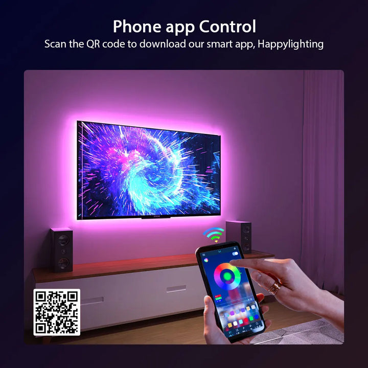 LED Strip Light RGB5050 Color Changing 5M-20M APP+Remote Home LED lighting, Color Changing LED Strip Lighting Music Sync, - Vogue Vista UK