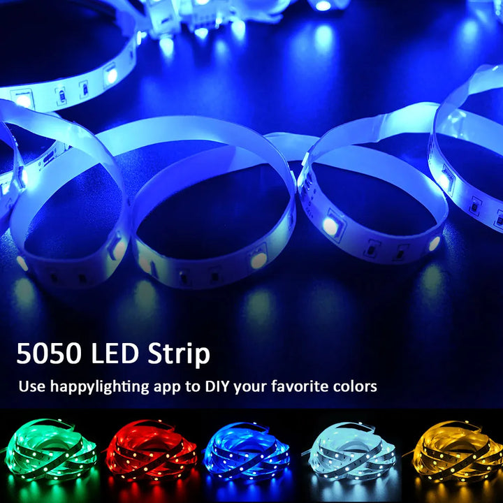 LED Strip Light RGB5050 Color Changing 5M-20M APP+Remote Home LED lighting, Color Changing LED Strip Lighting Music Sync, - Vogue Vista UK