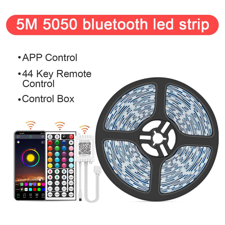 LED Strip Light RGB5050 Color Changing 5M-20M APP+Remote Home LED lighting, Color Changing LED Strip Lighting Music Sync, - Vogue Vista UK