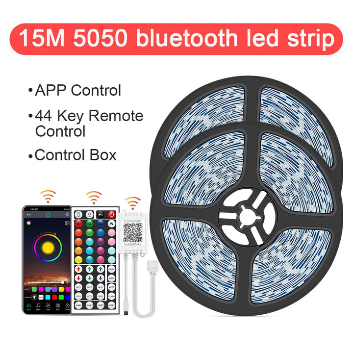 LED Strip Light RGB5050 Color Changing 5M-20M APP+Remote Home LED lighting, Color Changing LED Strip Lighting Music Sync, - Vogue Vista UK
