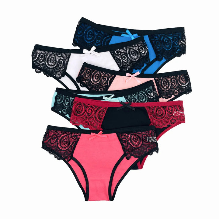 Cotton Briefs Lady 5 PCS/SET Lace Panty Underpants Seamless Panties For Women Lingerie - Vogue Vista UK