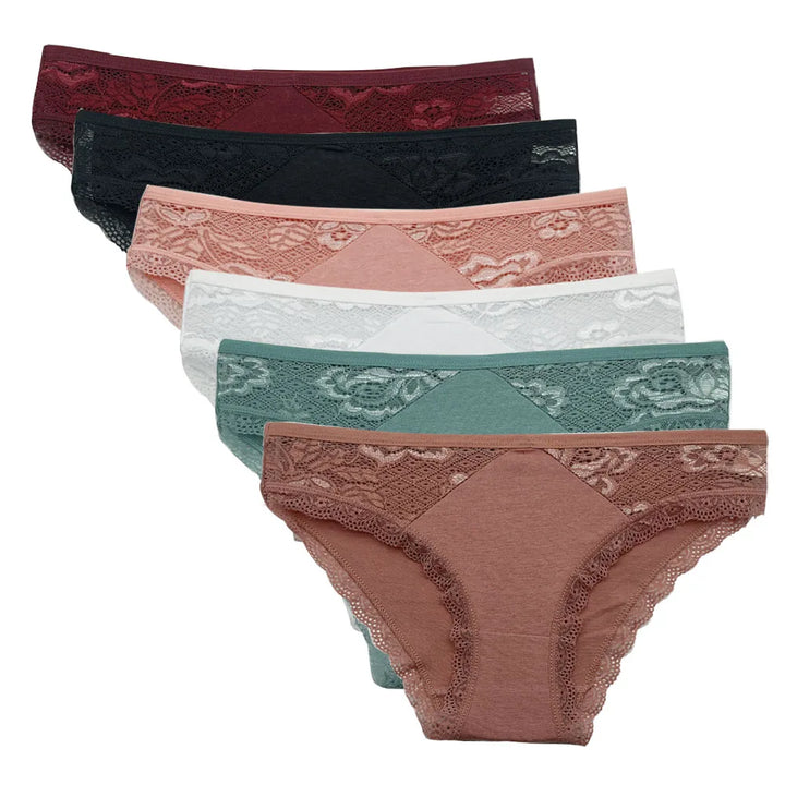 Cotton Briefs Lady 5 PCS/SET Lace Panty Underpants Seamless Panties For Women Lingerie - Vogue Vista UK