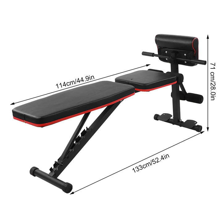 7 LVL Adjustable Weight Abdominal Bench Sit‑up Fitness Dumbbell Bench Waist Bench Foldable Fitness Bench - Vogue Vista UK