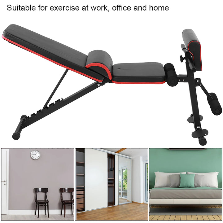 7 LVL Adjustable Weight Abdominal Bench Sit‑up Fitness Dumbbell Bench Waist Bench Foldable Fitness Bench - Vogue Vista UK