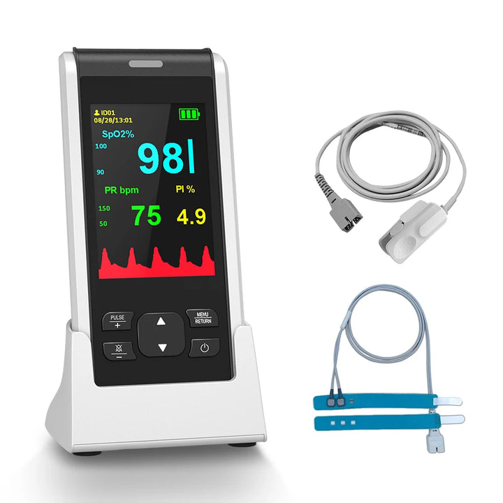 HealthTree Medical Handheld Pulse Oximeter Bluetooth APP Control Oximetry Blood Oxygen Heart Rate Monitor Child Adult Neonatal - Vogue Vista UK