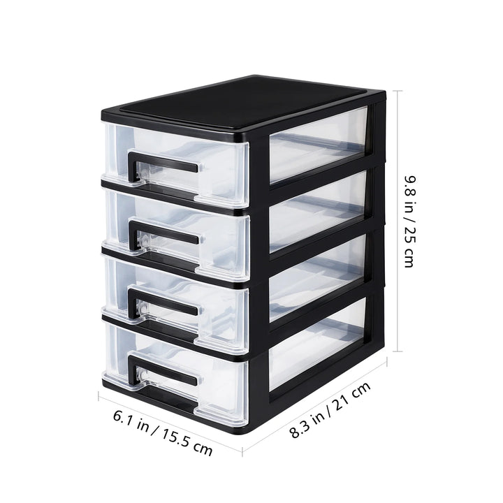 4 layers Desktop Drawer Storage Cabinet Office Stationery Makeup Storage Box Items Sorting Box Organizer - Vogue Vista UK