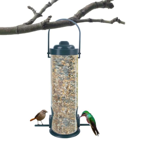 Multiple Holes Bird Feeder Automatic Foot Feeding Tool Pet Bird Feeder Outdoor Hanging Pet Food Dispenser for Flying Animals - Vogue Vista UK