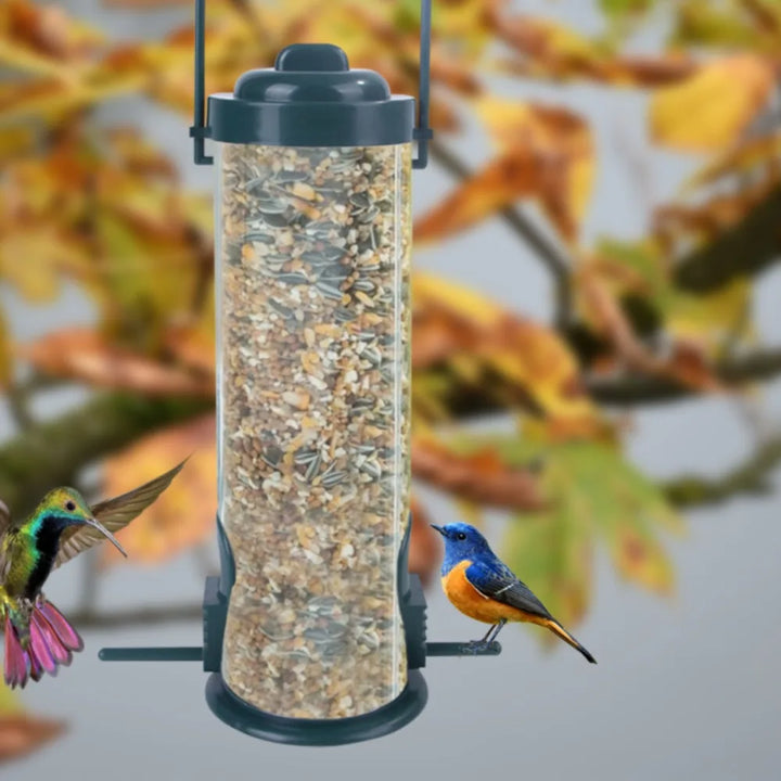 Multiple Holes Bird Feeder Automatic Foot Feeding Tool Pet Bird Feeder Outdoor Hanging Pet Food Dispenser for Flying Animals - Vogue Vista UK
