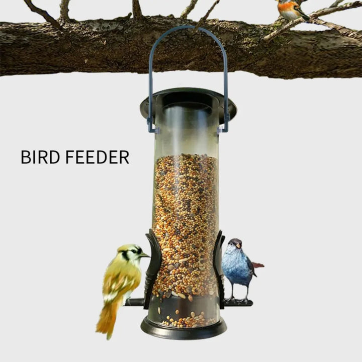 Multiple Holes Bird Feeder Automatic Foot Feeding Tool Pet Bird Feeder Outdoor Hanging Pet Food Dispenser for Flying Animals - Vogue Vista UK
