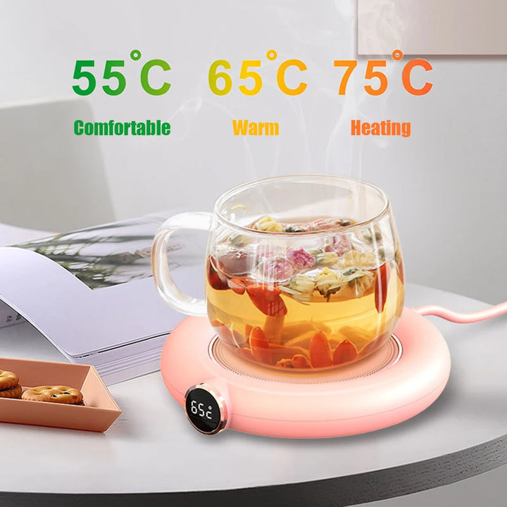 3 Levels Usb Cup Heater Home Office Milk Tea Coffee Mug Cup Warmer Drink Water Heating Pad Mug Heater Constant Heater Coaster - Vogue Vista UK