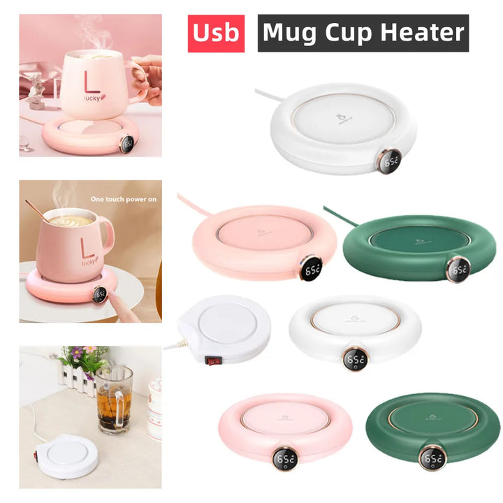 3 Levels Usb Cup Heater Home Office Milk Tea Coffee Mug Cup Warmer Drink Water Heating Pad Mug Heater Constant Heater Coaster - Vogue Vista UK