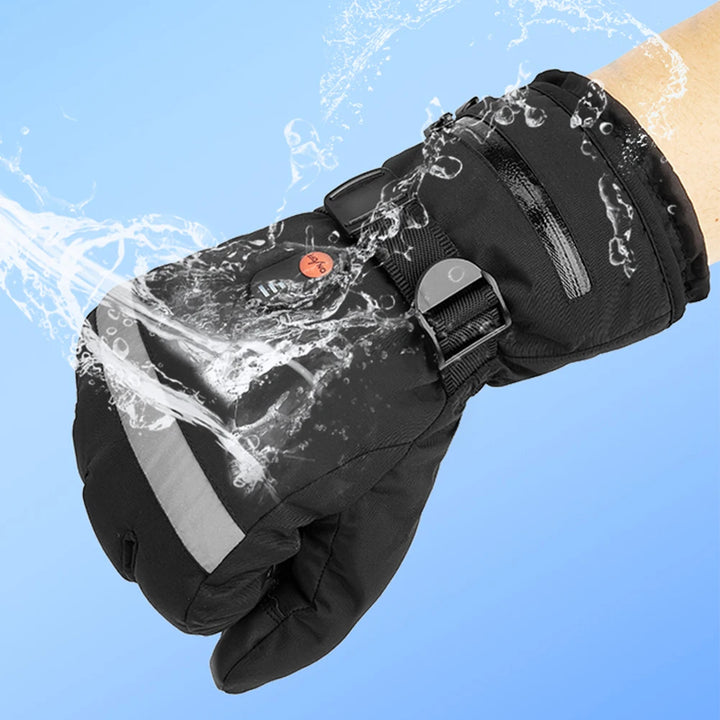 Motorcycle Winter Moto Heated Gloves Electric Heated Gloves Warm Waterproof Rechargeable Heating Thermal Gloves For Snowmobile - Vogue Vista UK