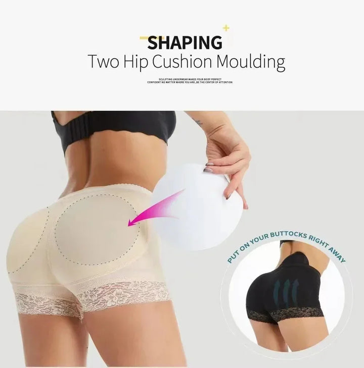 1 PC Women Butt Lifter Panty Fake Buttock Body Shaper Padded Underwear Lady Lift Bum High Waist Tummy Control Hip Panties - Vogue Vista UK