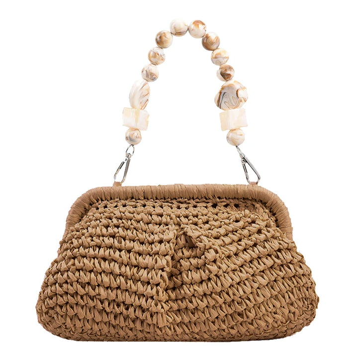Woven Shoulder Bag Multifunctional Women Composite Shoulder Bag High-Capacity Styling Decoration Holiday Gifts for Shopping Trip - Vogue Vista UK