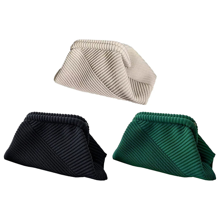 Women Evening Clutch Bag Corduroy Evening Purse Large Capacity Soft Clutch Handbag Stylish Crossbody Bag Simple Satchel Bag - Vogue Vista UK