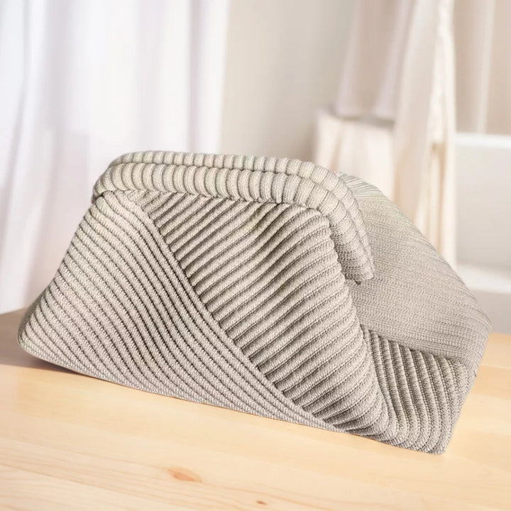 Women Evening Clutch Bag Corduroy Evening Purse Large Capacity Soft Clutch Handbag Stylish Crossbody Bag Simple Satchel Bag - Vogue Vista UK