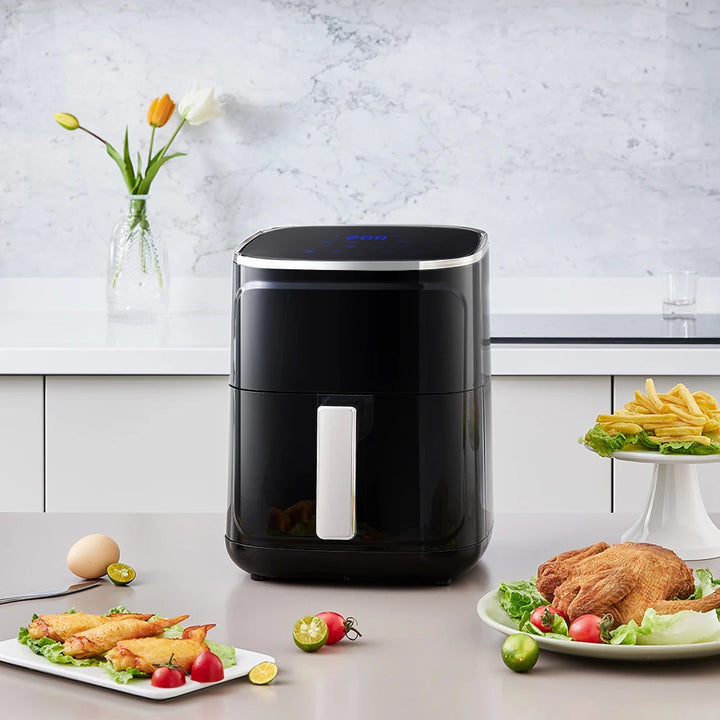 KOMORE 4.7L Air Fryer with Smart Touch Display 60 Minutes Timer & 80°C-200°C Adjustable Temperature& 8 Preset Cooking Modes - Vogue Vista UK