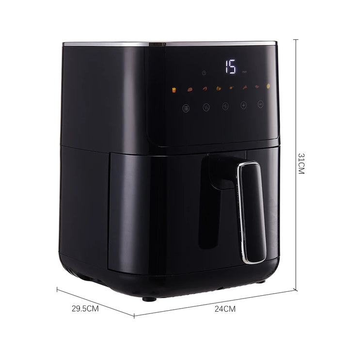 KOMORE 4.7L Air Fryer with Smart Touch Display 60 Minutes Timer & 80°C-200°C Adjustable Temperature& 8 Preset Cooking Modes - Vogue Vista UK