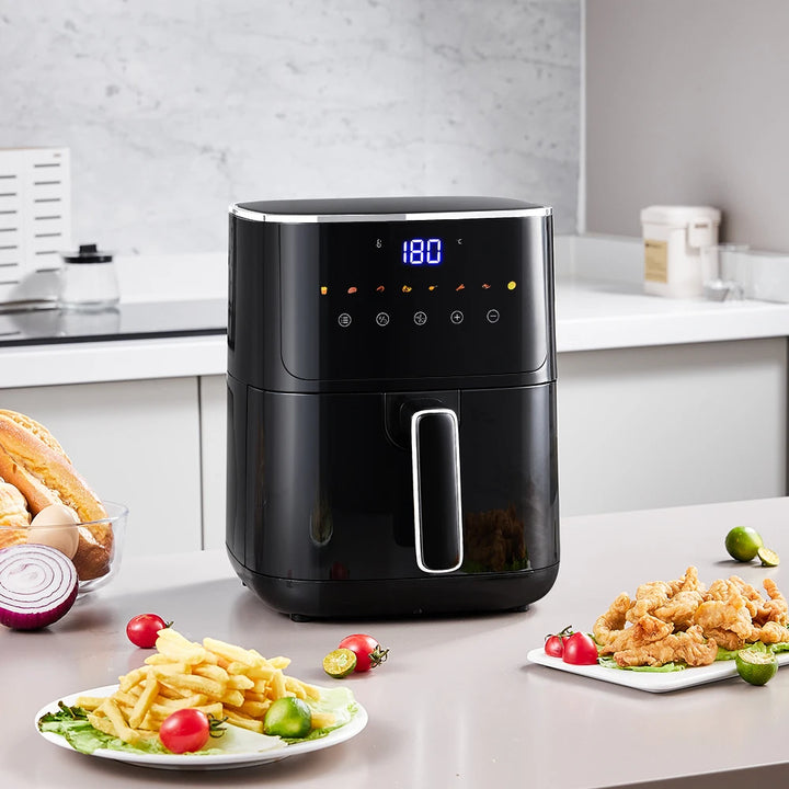 KOMORE 4.7L Air Fryer with Smart Touch Display 60 Minutes Timer & 80°C-200°C Adjustable Temperature& 8 Preset Cooking Modes - Vogue Vista UK