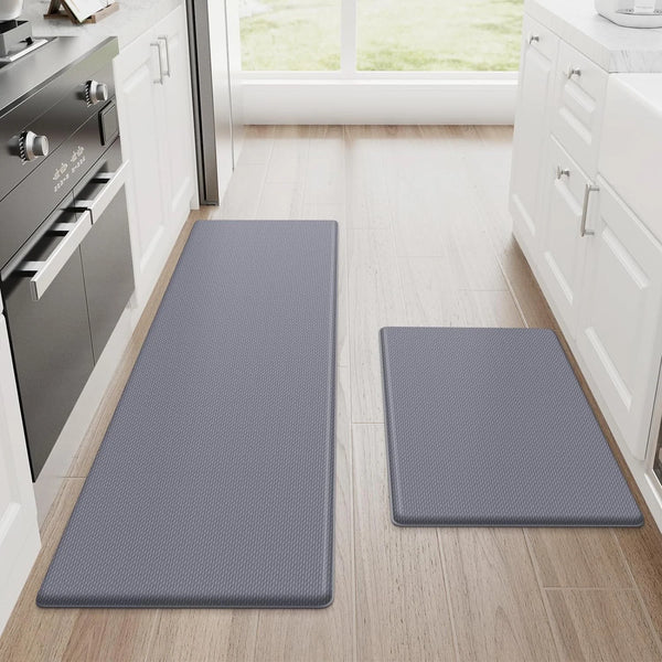 Anti-Fatigue Cushioned Kitchen Mat Non-Skid Grey Standing Mats for Kitchen Office 1pcs thickness 8mm - Vogue Vista UK