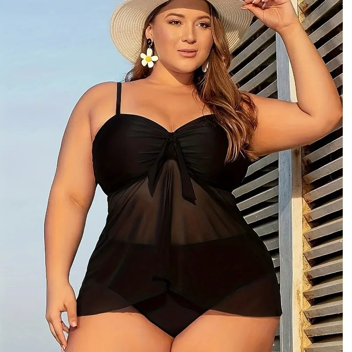 2025 Tie Dye Tankini 2 Pieces Swimsuit Women Plus Large Size Swimwear Female Bathers Bathing Swimming Swim Suit Beachwear 4XL - Vogue Vista UK