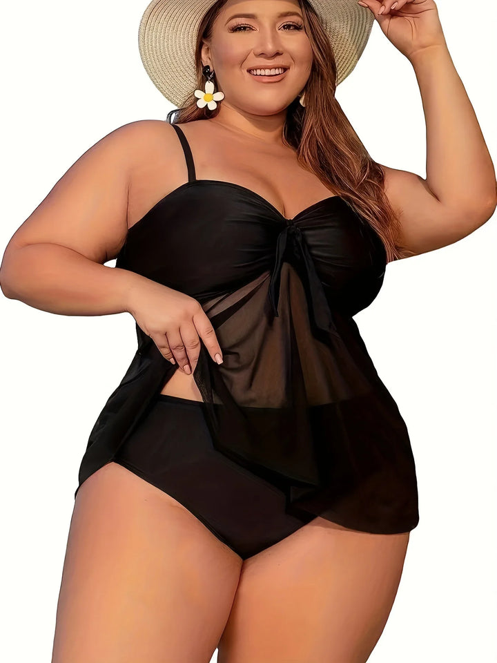 2025 Tie Dye Tankini 2 Pieces Swimsuit Women Plus Large Size Swimwear Female Bathers Bathing Swimming Swim Suit Beachwear 4XL - Vogue Vista UK