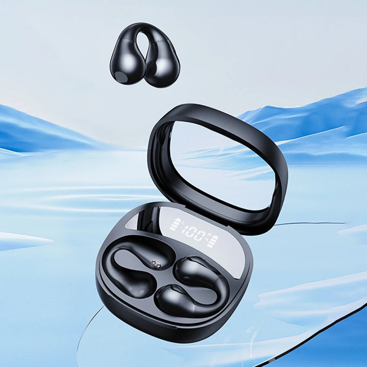 Wireless Headphones Sports Headset Handfree Comfortable Digital Display Bluetooth-Compatible 5.3 Wireless Earbuds - Vogue Vista UK