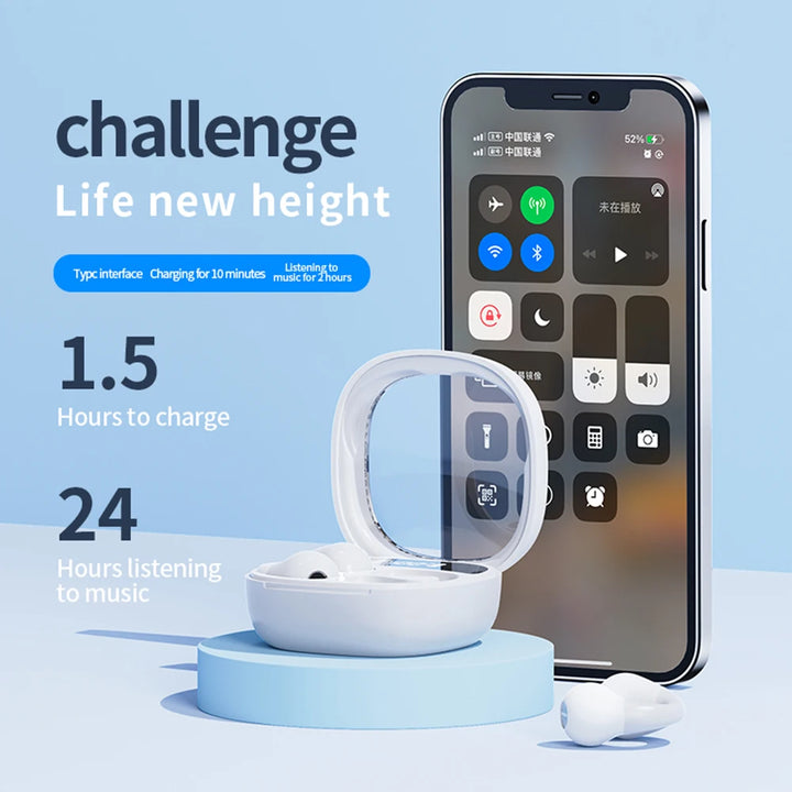 Wireless Headphones Sports Headset Handfree Comfortable Digital Display Bluetooth-Compatible 5.3 Wireless Earbuds - Vogue Vista UK