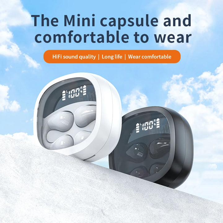 Wireless Headphones Sports Headset Handfree Comfortable Digital Display Bluetooth-Compatible 5.3 Wireless Earbuds - Vogue Vista UK