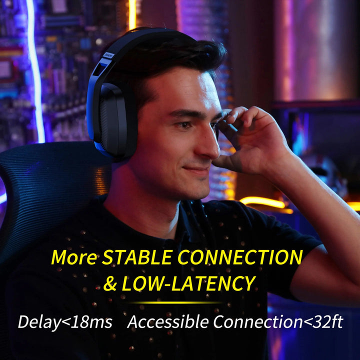 BINNUNE 2.4GHz Wireless Gaming Headset with Mic for PS5 PS4 PC Mac Playstation Bluetooth Gaming Headset with Microphone - Vogue Vista UK