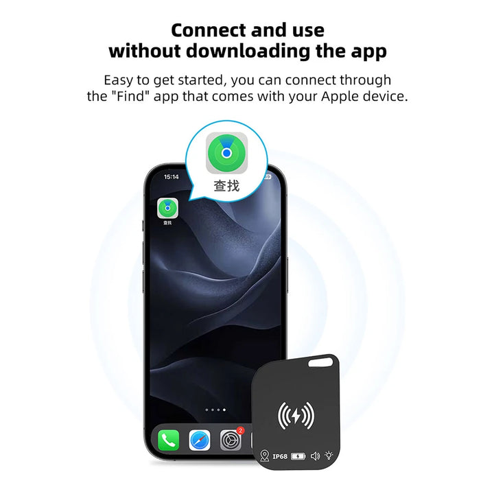 MFI Wallet GPS Tracker Mini Wireless Charging Item Tag Wallet Finder For Apple Find My GPS Locator Anti-theft Device,1PCS/1Pack - Vogue Vista UK
