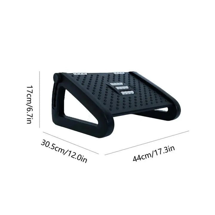 Under Desk Footrest 6 Heights Adjustable Foot Stool With Roller Massage Comfortable Foot Stool Home Footrest For Under Desk - Vogue Vista UK