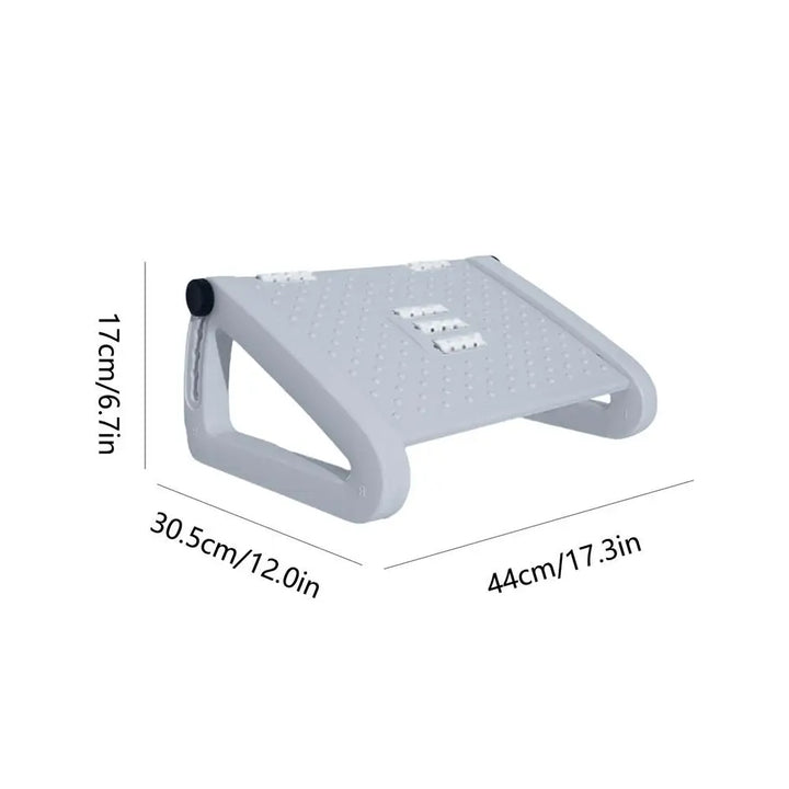 Under Desk Footrest 6 Heights Adjustable Foot Stool With Roller Massage Comfortable Foot Stool Home Footrest For Under Desk - Vogue Vista UK