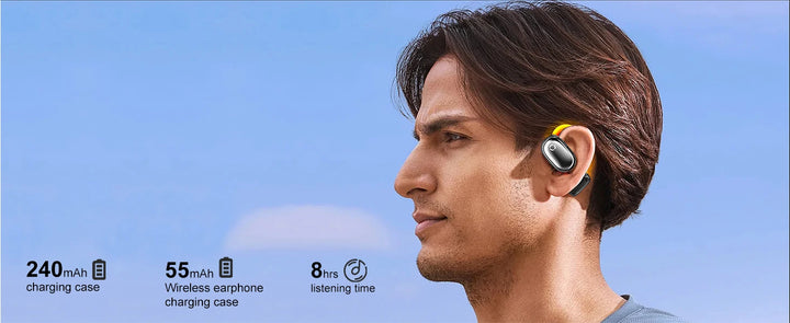 Wireless earphones Bluetooth 5.4 Open-Ear Earbuds Sports Earphone With Mic Touch Control X4 Waterproof DNC Noise Cancelling - Vogue Vista UK
