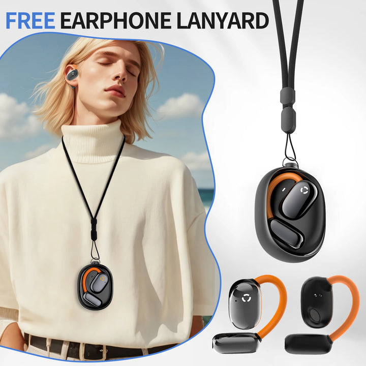 Wireless earphones Bluetooth 5.4 Open-Ear Earbuds Sports Earphone With Mic Touch Control X4 Waterproof DNC Noise Cancelling - Vogue Vista UK