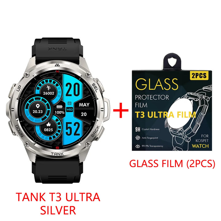 2024 NEW KOSPET TANK T3 Ultra GPS Smart Watches For Men Smartwatch Women Waterproof Electronic Fitness Digital Bluetooth Watches - Vogue Vista UK