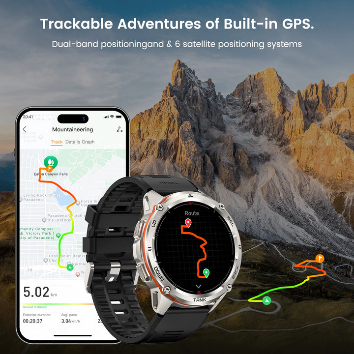 2024 NEW KOSPET TANK T3 Ultra GPS Smart Watches For Men Smartwatch Women Waterproof Electronic Fitness Digital Bluetooth Watches - Vogue Vista UK