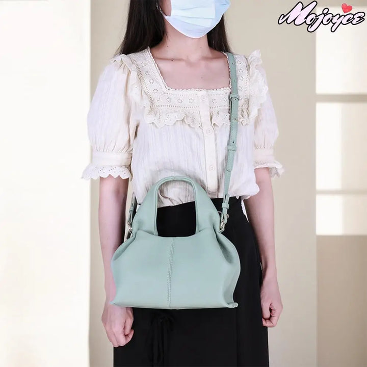 Fashion Cloud Shoulder Bag Ladies Retro Crossbody Bag Solid Color Dumpling Clutch Purse with Removable Strap Korean Tote Handbag - Vogue Vista UK