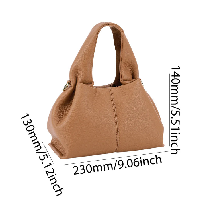 Fashion Cloud Shoulder Bag Ladies Retro Crossbody Bag Solid Color Dumpling Clutch Purse with Removable Strap Korean Tote Handbag - Vogue Vista UK
